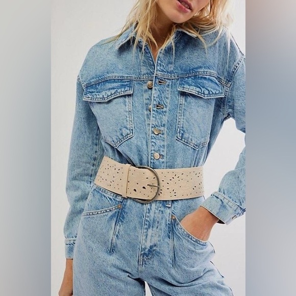 Free People| ‘Laurel’ Leather Embroidered Hip Belt - Picture 10 of 12